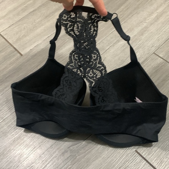 Victoria’s Secret Black Racerback Perfect Shape Front Closure Molded Cup Bra - Picture 3 of 9